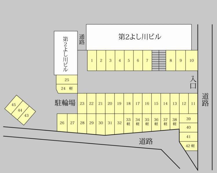 第2よし川ビルの駐車配置図