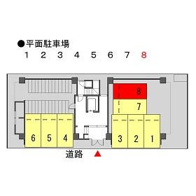 YGM箱崎駅前Ⅱの駐車配置図