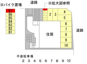 グランフォート平和の駐車配置図