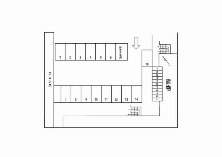 グレイスヴィラ駐車場の外観・駐車場イメージ1枚目